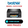 BROTHER DCPJ152W PRINTER - CYAN INK