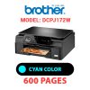BROTHER DCPJ172W PRINTER - CYAN INK