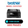 BROTHER DCPJ752D PRINTER - CYAN INK