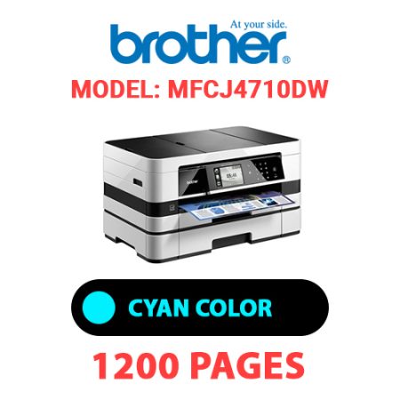 BROTHER DCPJ4710DW PRINTER - CYAN INK