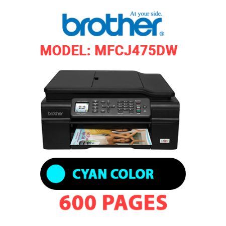 BROTHER MFCJ475DW PRINTER - CYAN INK