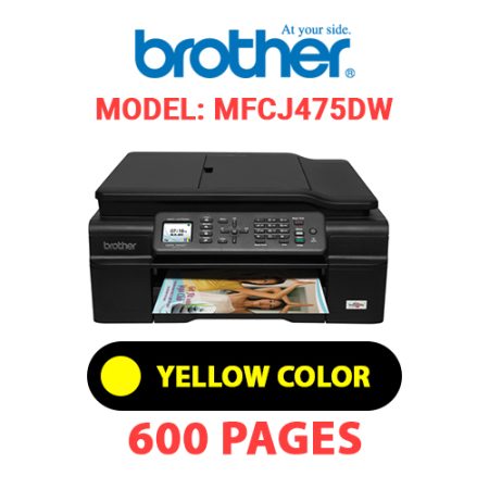BROTHER MFCJ475DW PRINTER - YELLOW INK