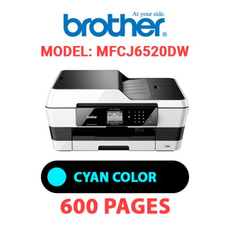 BROTHER MFCJ6520DW PRINTER - CYAN INK