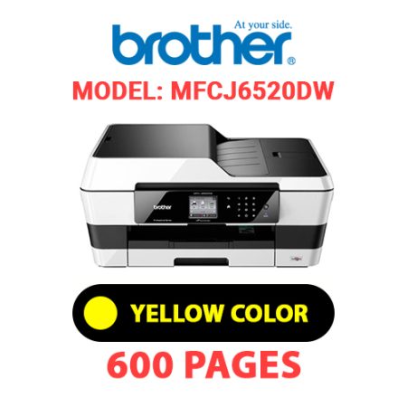 BROTHER MFCJ6520DW PRINTER - YELLOW INK