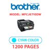 BROTHER MFCJ6710DW PRINTER - CYAN INK