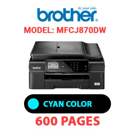 BROTHER MFCJ870DW PRINTER - CYAN INK