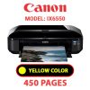 CANON iX6550 PRINTER - YELLOW INK