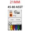 K Files - Thomas 6pcs/pkt - 21-mm - 45-80-assorted