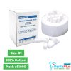 Medicom Cotton Rolls – Size #1 (100% Cotton - Pack of 1000)
