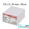 Sutures Glycolon Absorbable - 3-0-1-2-26mm-45cm-12pcs-pkt