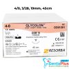 Sutures Glycolon Absorbable - 4-0-3-28-19mm-45cm-24pcs-pkt