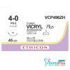 Sutures Absorbable Vicryl (Ethicon) Pack of 12 - 4-0-19mm-3-8c-45cm